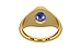 Gold Thailand Blue Sapphire Ring Fine Quality (R12)