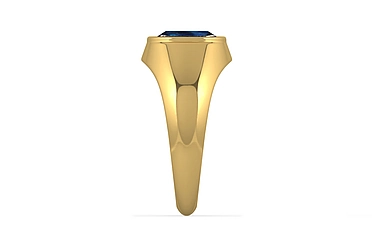 Gold Thailand Blue Sapphire Ring Rare Quality (R12)