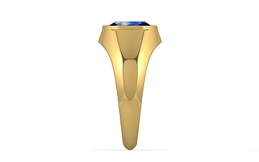 Gold Ceylon Blue Sapphire Ring Limited Quality (R12)