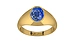 Gold Ceylon Blue Sapphire Ring Limited Quality (R12)