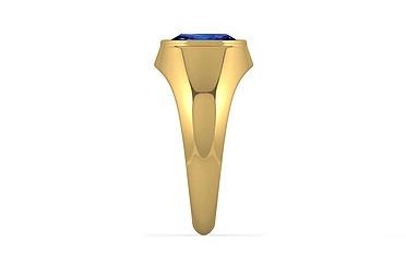 Gold Ceylon Blue Sapphire Ring Rare Quality (R12)
