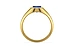 Gold Ceylon Blue Sapphire Ring Rare Quality (R12)