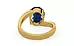 Gold Thailand Blue Sapphire Ring Limited Quality (R2)