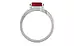 Sterling Silver Ruby Ring Rare Quality (R2)