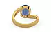 Gold Ceylon Blue Sapphire Ring Prime Quality (R2)