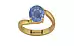 Gold Ceylon Blue Sapphire Ring Prime Quality (R2)