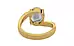 Gold Ceylon White Sapphire Ring Rare Quality (R2)