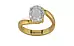 Gold Ceylon White Sapphire Ring Rare Quality (R2)