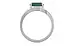 Sterling Silver Zambian Emerald Ring Fine Quality (R2)