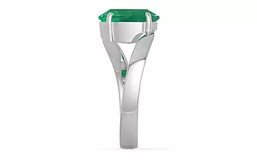 Sterling Silver Zambian Emerald Ring Limited Quality (R2)