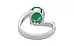 Sterling Silver Zambian Emerald Ring Limited Quality (R2)