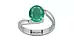 Sterling Silver Zambian Emerald Ring Limited Quality (R2)