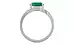 Sterling Silver Zambian Emerald Ring Limited Quality (R2)