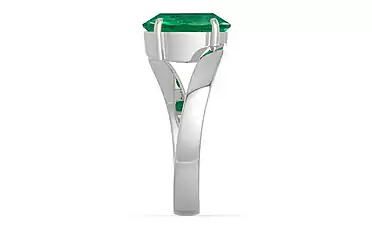 Sterling Silver Zambian Emerald Ring Rare Quality (R2)