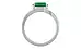 Sterling Silver Zambian Emerald Ring Rare Quality (R2)