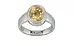 Sterling Silver Ceylon Yellow Sapphire Ring Fine Quality (R3)