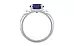 Sterling Silver Thailand Blue Sapphire Ring Fine Quality (R4)
