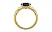 Gold Thailand Blue Sapphire Ring Limited Quality (R4)
