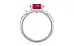 Sterling Silver Ruby Ring Prime Quality (R4)