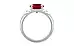 Sterling Silver Ruby Ring Rare Quality (R4)