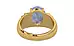 Gold Ceylon Blue Sapphire Ring Fine Quality (R4)