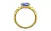 Gold Ceylon Blue Sapphire Ring Prime Quality (R4)