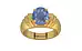 Gold Ceylon Blue Sapphire Ring Prime Quality (R4)