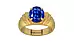 Gold Ceylon Blue Sapphire Ring Rare Quality (R4)
