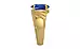 Gold Ceylon Blue Sapphire Ring Rare Quality (R4)