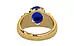 Gold Ceylon Blue Sapphire Ring Rare Quality (R4)
