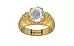 Gold Ceylon White Sapphire Ring Limited Quality (R4)