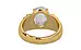 Gold Ceylon White Sapphire Ring Limited Quality (R4)