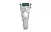 Sterling Silver Emerald Ring Fine Quality (R4)