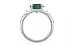 Sterling Silver Emerald Ring Fine Quality (R4)