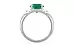Sterling Silver Emerald Ring Limited Quality (R4)