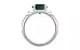 Sterling Silver Emerald Ring Prime Quality (R4)