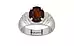 Sterling Silver Hessonite Garnet Ring Fine Quality (R4)