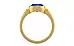 Gold Ceylon Blue Sapphire Ring Rare Quality (R6)