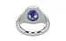 Sterling Silver Thailand Blue Sapphire Ring Fine Quality (R7)