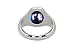 Sterling Silver Thailand Blue Sapphire Ring Rare Quality (R7)