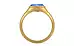 Gold Ceylon Blue Sapphire Ring Prime Quality (R7)
