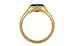 Gold Ceylon Blue Sapphire Ring Rare Quality (R7)