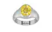 Sterling Silver Ceylon Yellow Sapphire Ring Limited Quality (R7)