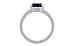 Sterling Silver Thailand Blue Sapphire Ring Rare Quality (R8)