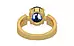 Gold Thailand Blue Sapphire Ring Rare Quality (R8)