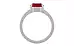 Sterling Silver Ruby Ring Rare Quality (R8)