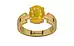 Gold Thailand Yellow Sapphire Ring Fine Quality (R8)