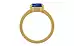 Gold Ceylon Blue Sapphire Ring Rare Quality (R8)