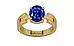 Gold Ceylon Blue Sapphire Ring Rare Quality (R8)