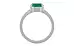 Sterling Silver Emerald Ring Limited Quality (R8)